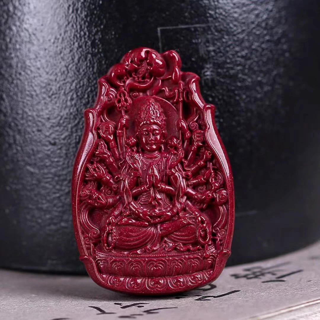 含辰砂工艺品保真紫金砂本命吊坠男女款十二生肖（水滴款)吊坠挂件