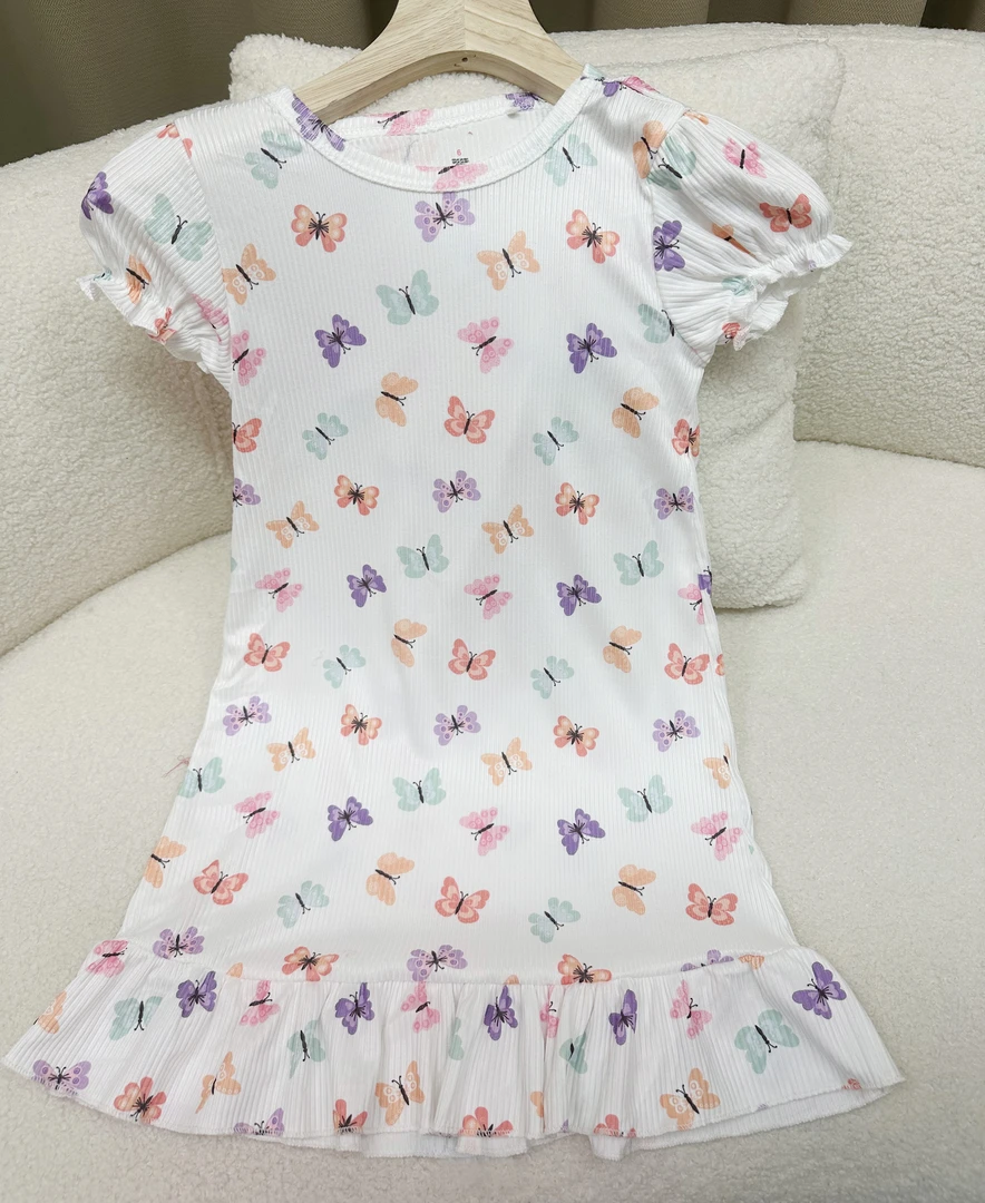 01-011E 女童睡裙夏季2025新款儿童夏款睡衣裙公主风中大童女孩