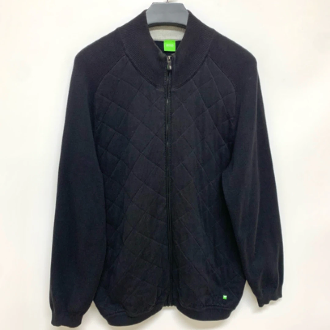 95新 maje 【BOSS】主线黑色拼接拉链外套/XL/Y0228