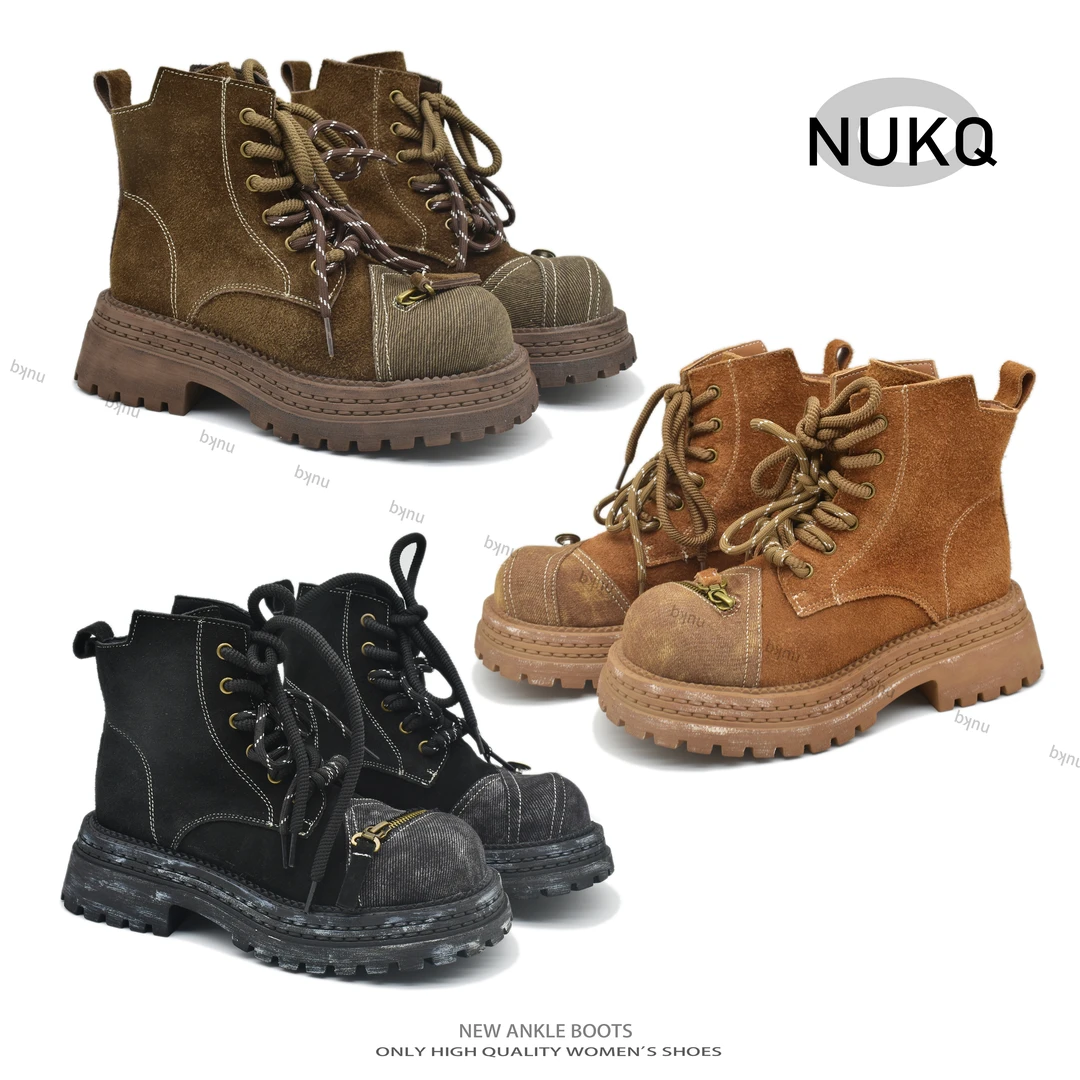 【NUKQ】  高跟厚底 时尚百搭厚底靴
