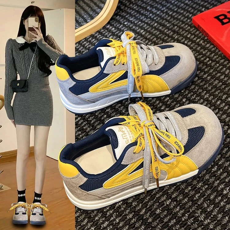 女休闲鞋小白鞋女士鞋子网红老爹鞋军训鞋跑步防滑厚底增高德训鞋