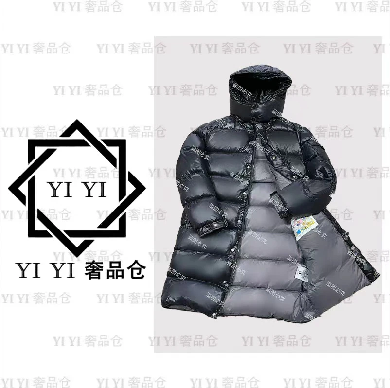 【鹅绒服】海外版5.0版本时尚休闲男女连帽中长款情侣羽绒服