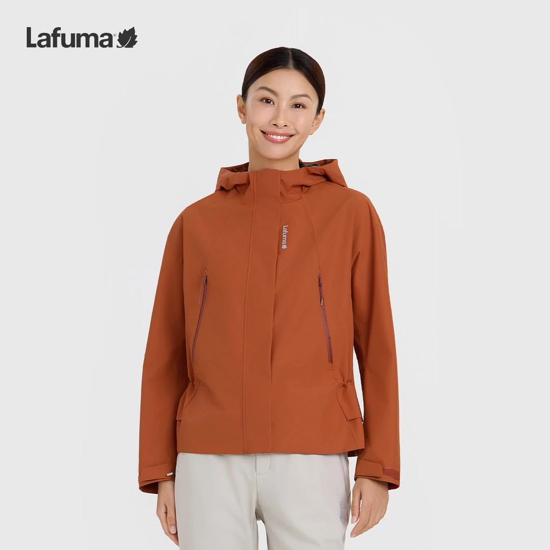 LAFUMA乐飞叶户外25秋冬连帽防水防风冲锋衣女宽松夹克LFJA5CS70