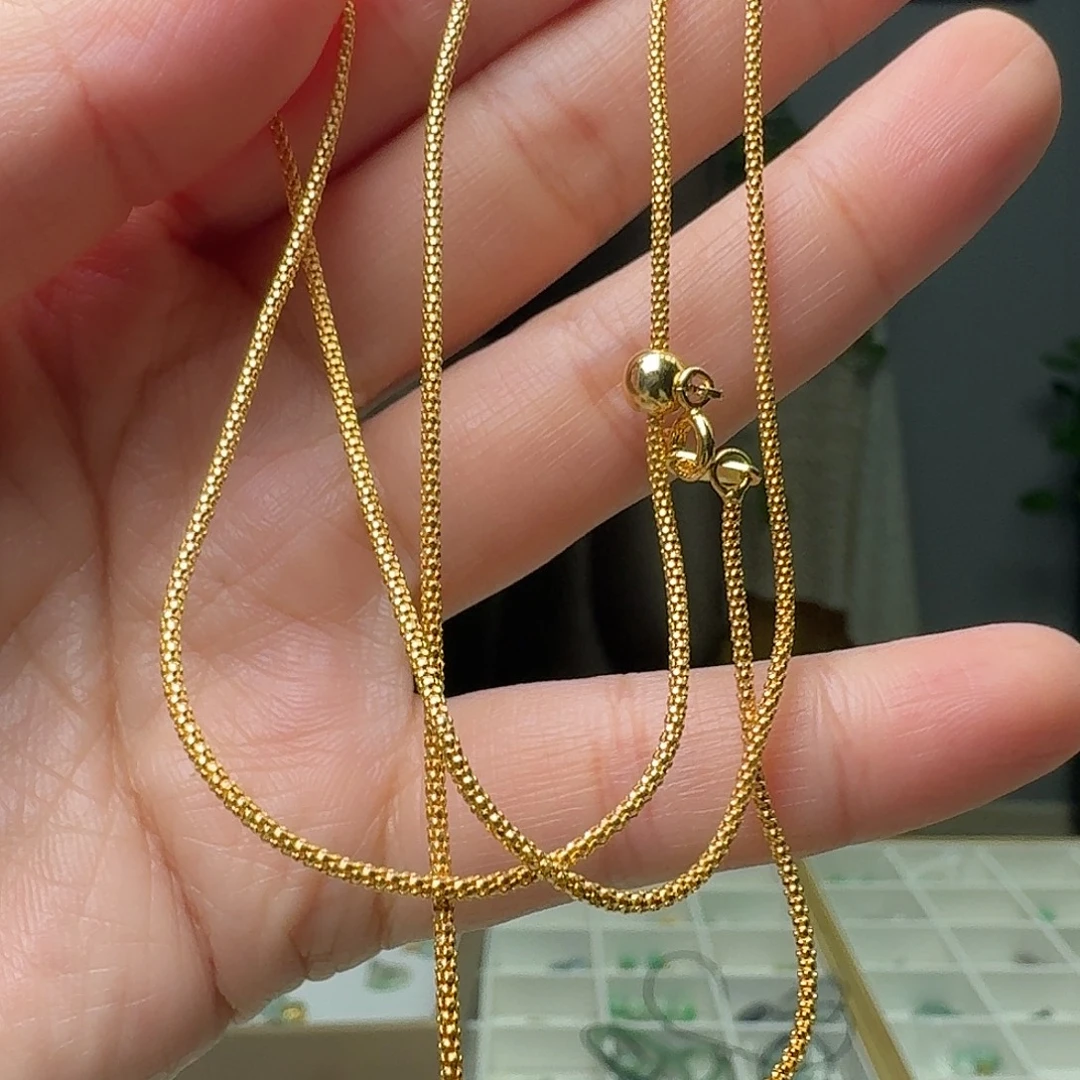 翡翠未镶嵌项链银链子