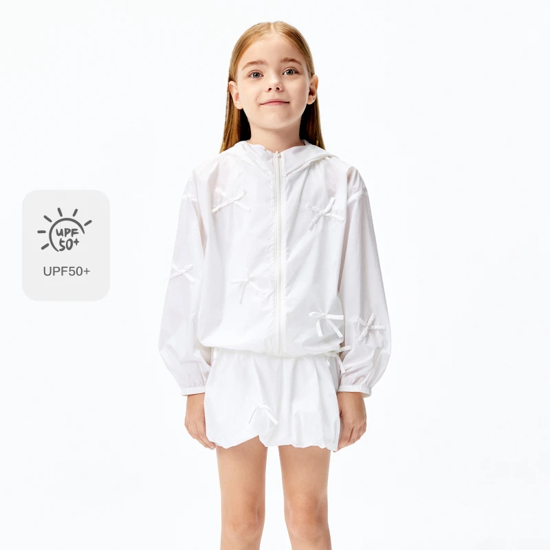 小酒窝同款littlemoco童装25夏新款女童防晒衣连帽长袖轻薄外套