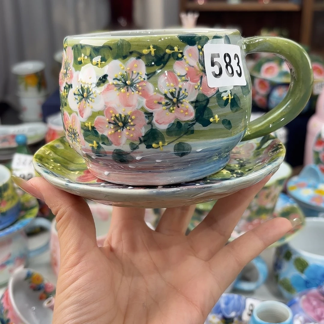 景德镇手绘高温釉下彩陶瓷茶具
