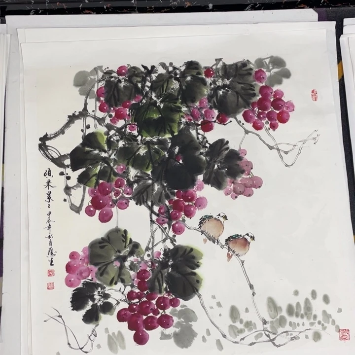 国画七十斗方作品