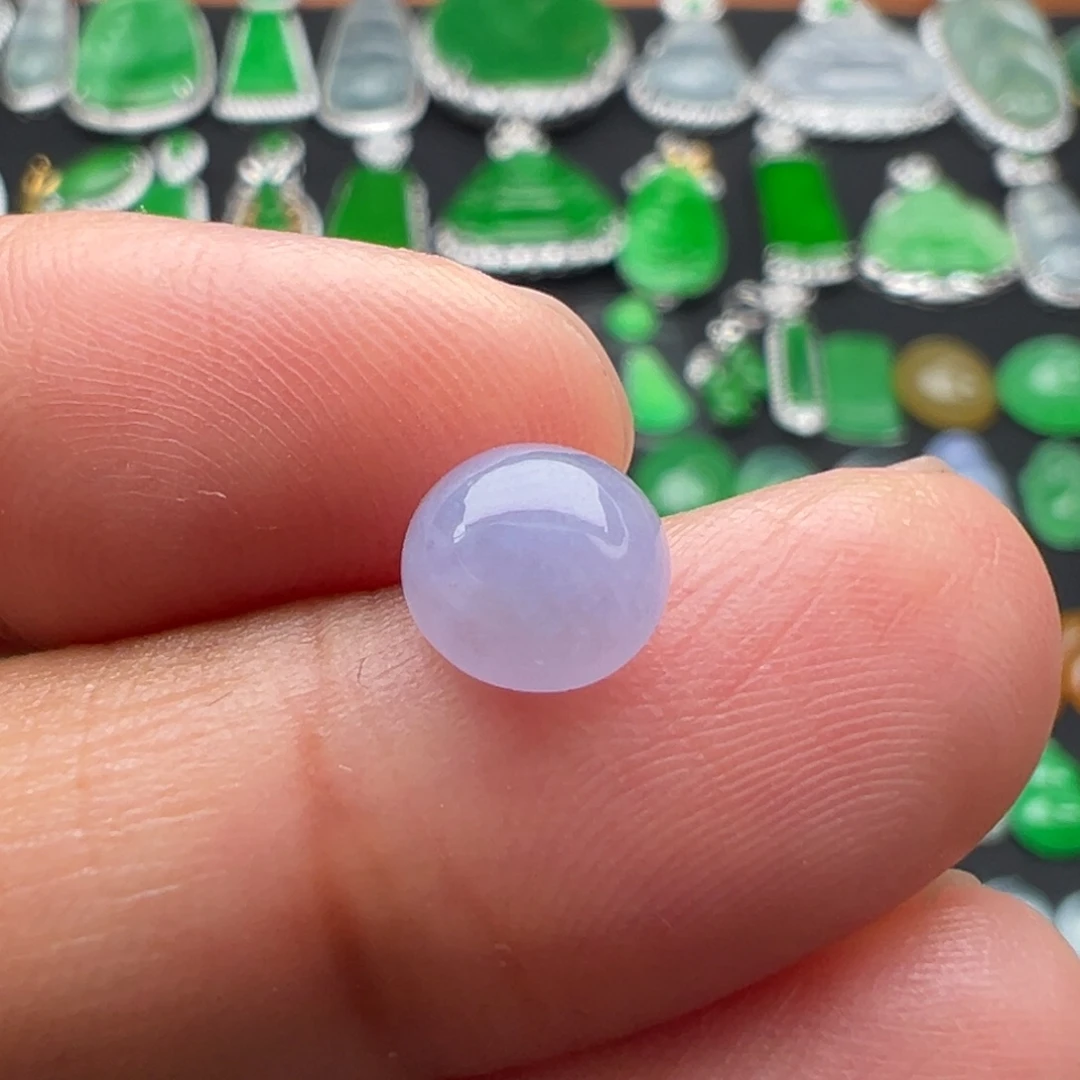 翡翠18K金镶嵌颈饰蛋7