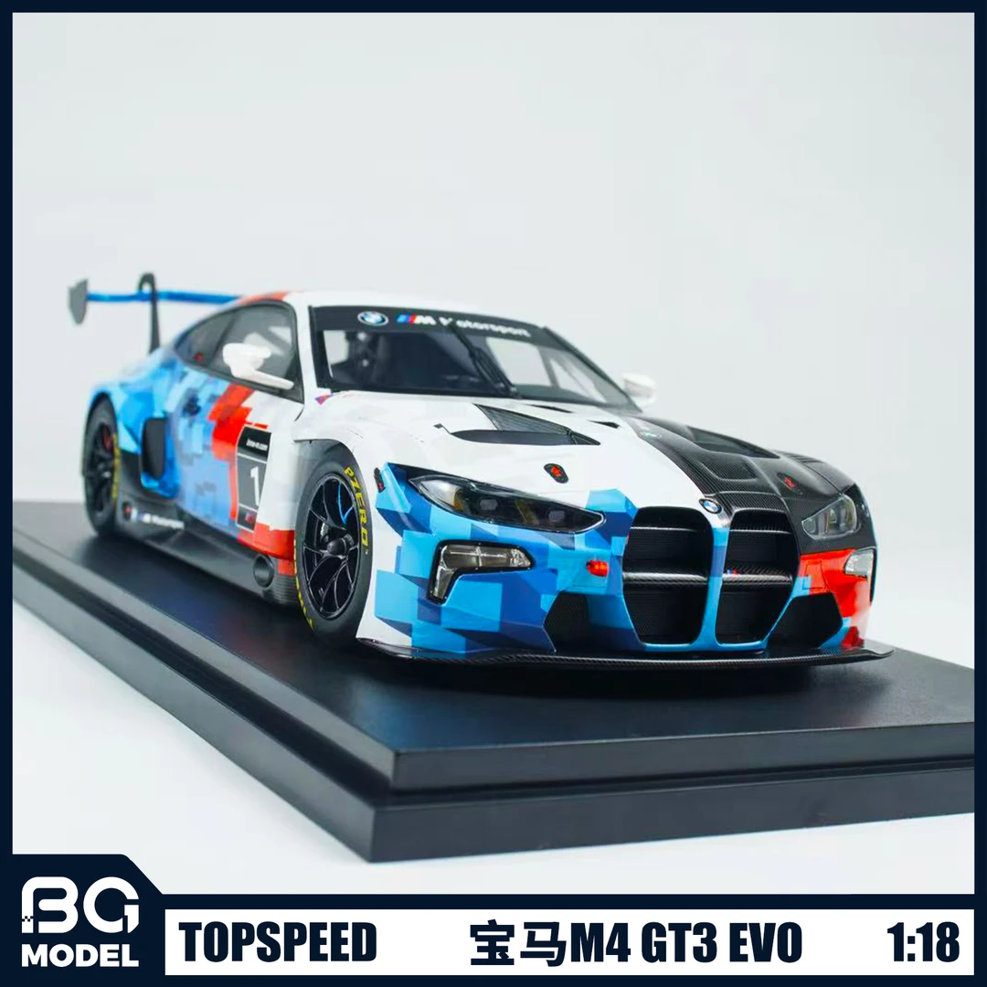 TOPSPEED1:18宝马M4 GT3 EVO Presentation赛车树脂汽车模型收藏