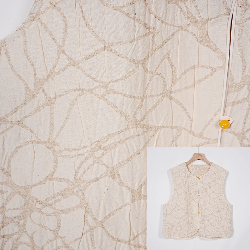 【蓉哥出品】亚麻提花马甲8518