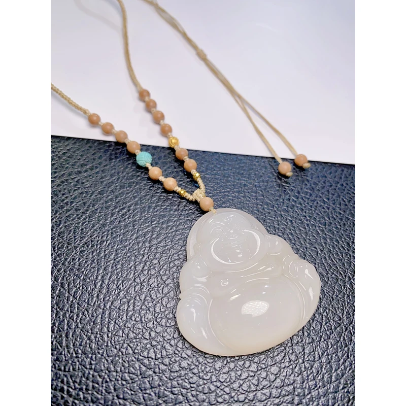 藕粉和田玉吊坠MYS1109-80