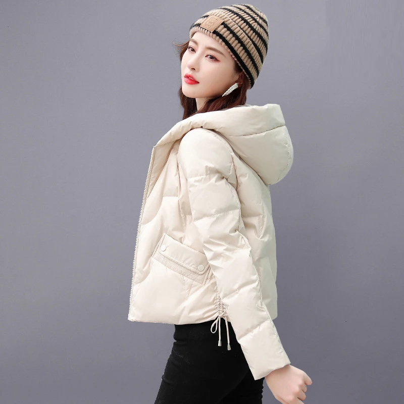 冬季新款连帽保暖休闲短款棉服设计感时尚显瘦秋冬韩版小个子外套