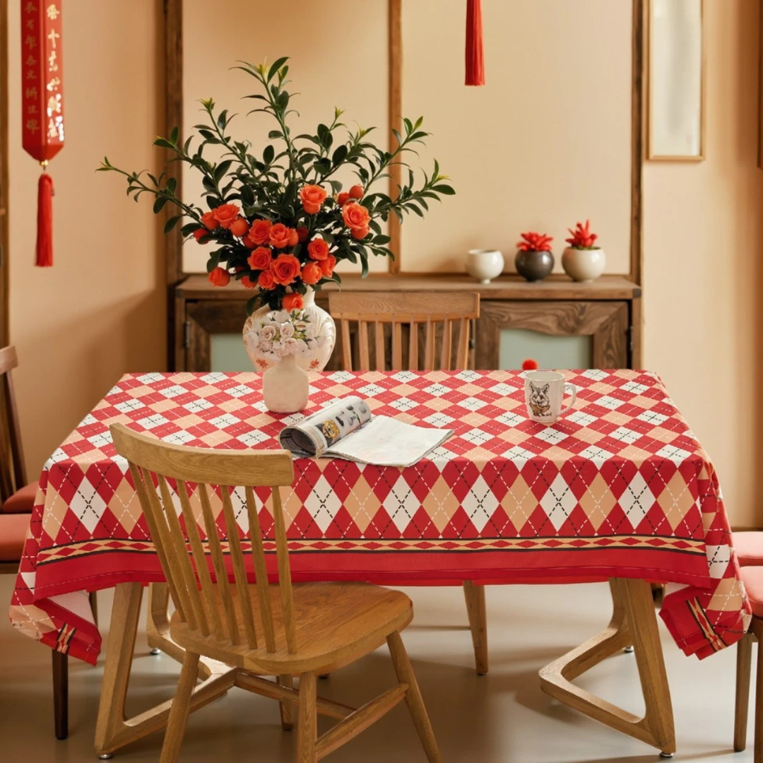 新年新春红桌布防水防油桌垫茶几免洗防烫桌面餐桌桌子台布长方形