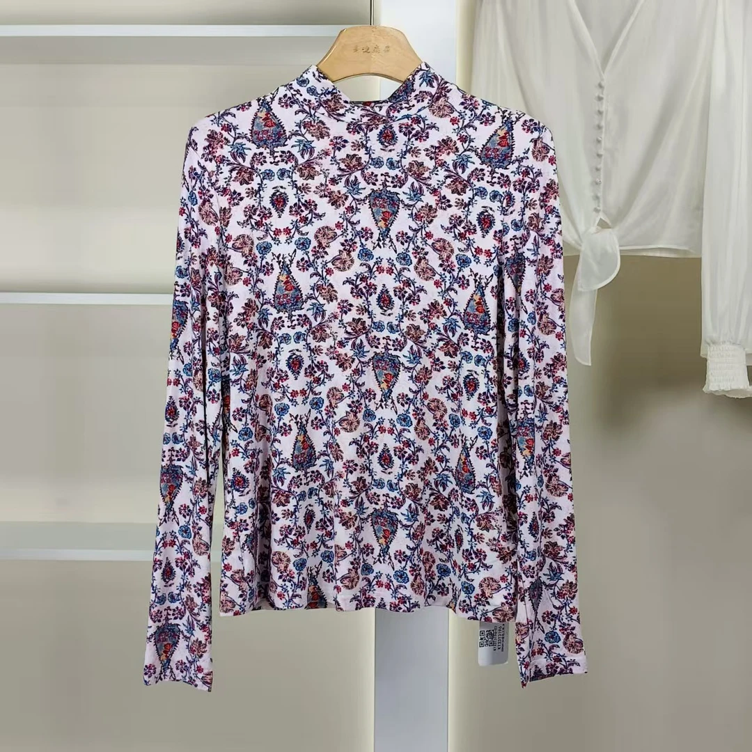 麦迪尚品【丽DS】50904134 舒适印花针织上衣春季女装品牌撤柜