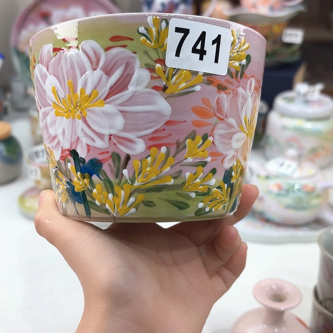 景德镇手绘高温釉下彩陶瓷茶具