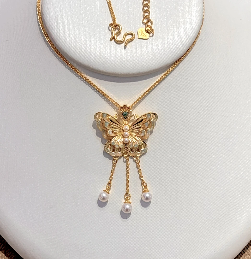 2A足金蝴蝶套链8.7g