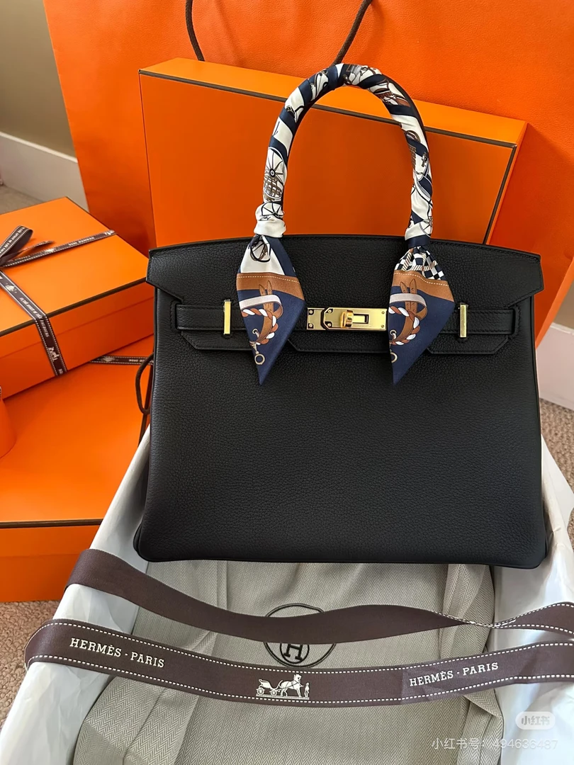 99新 Hermes/爱马仕 N916 爱马仕birkin40黑金