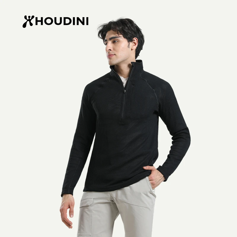 HOUDINI/胡丁尼Pace Flow Half Zip 疾速立领 轻便网眼抓绒衣 男