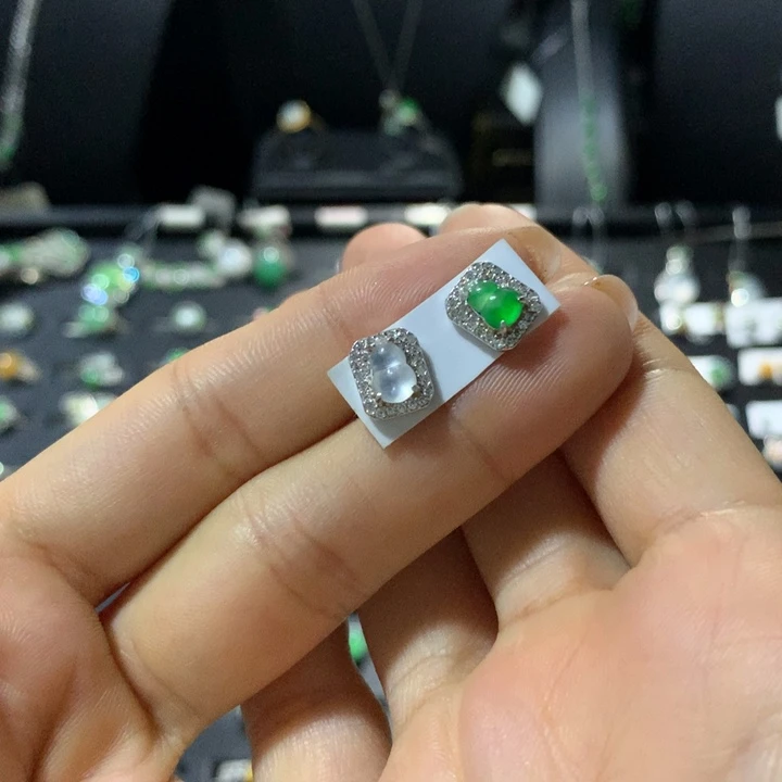 翡翠银S925镶嵌戒指