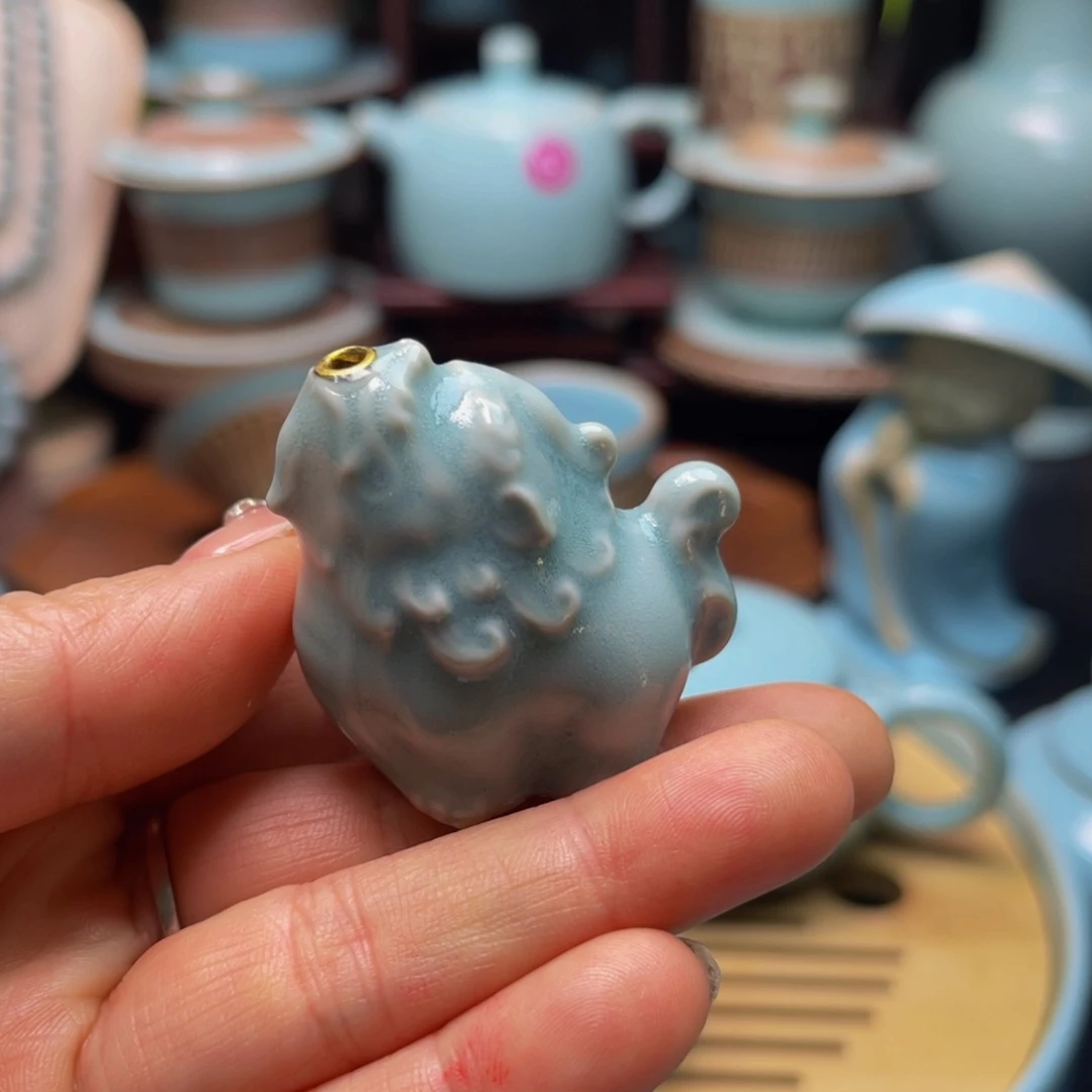 【闪购商品】摆件瓷汝州，壶，杯，天青正品