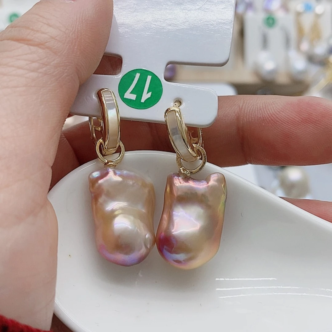 【闪购商品】淡水珍珠耳饰银S925镶嵌