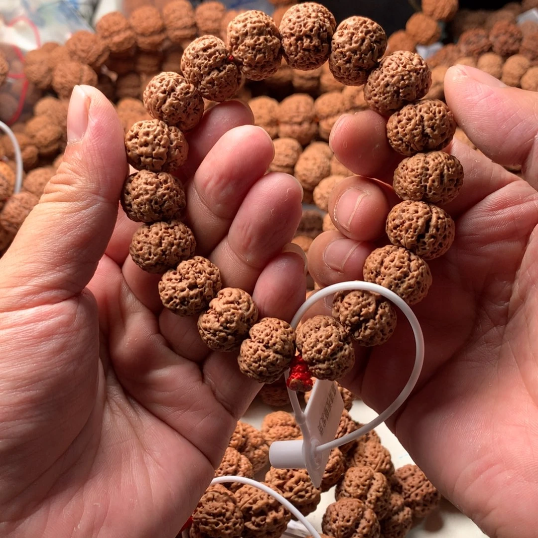 爱***豆手串金刚菩提18梁王六瓣