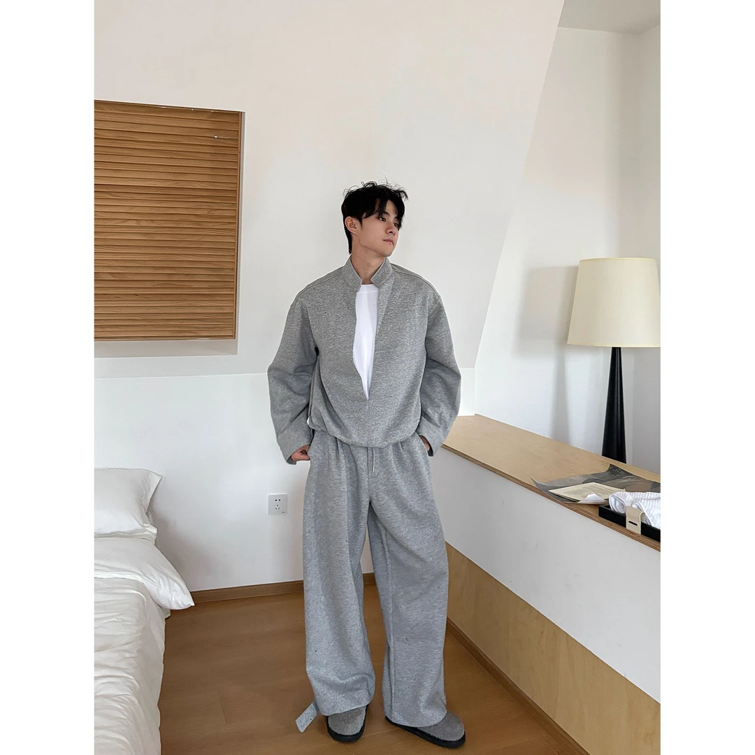 【二八定律】Bloom Studio美式复古休闲套装男宽松百搭卫衣卫裤潮
