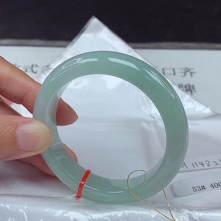 翡翠未镶嵌手镯53圈4824
