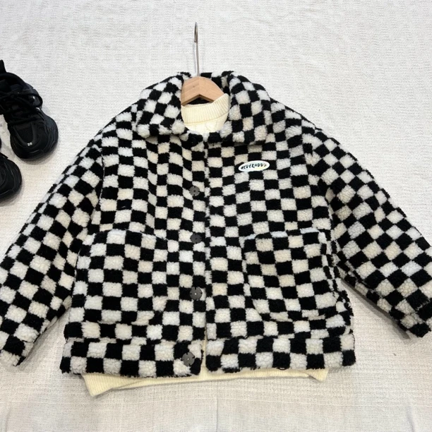 22007高端童装时尚百搭休闲毛毛外套C