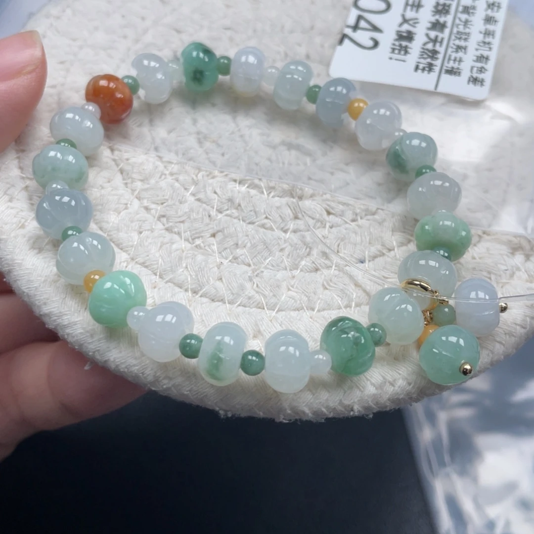 翡翠未镶嵌手链天然A货缅甸翡翠8.8