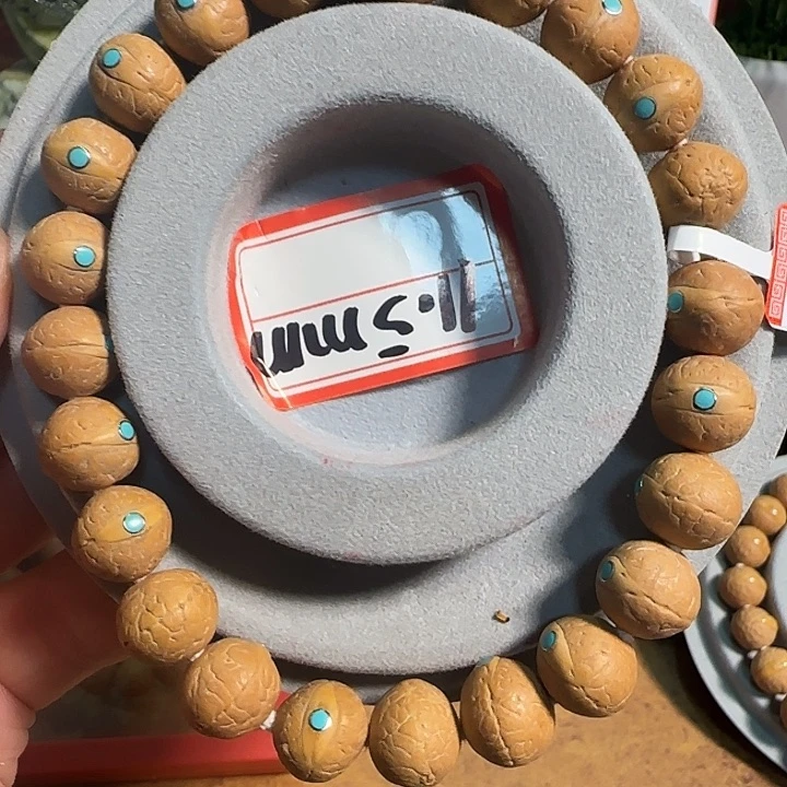 手串凤眼菩提11.4-11.7mm原皮原色矮圆桩尼泊尔凤眼菩提