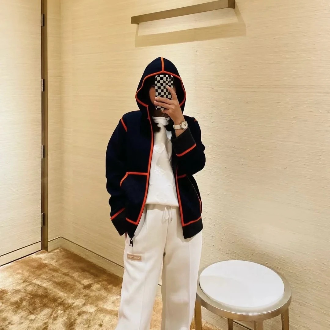 未使用 LouisVuitton/路易威登 D500007/口袋老花满印外套/M码