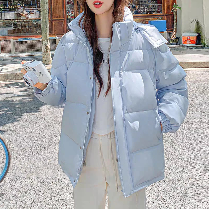 2025年新款冬季加厚棉服女短款小个子韩系棉袄宽松情侣外套女
