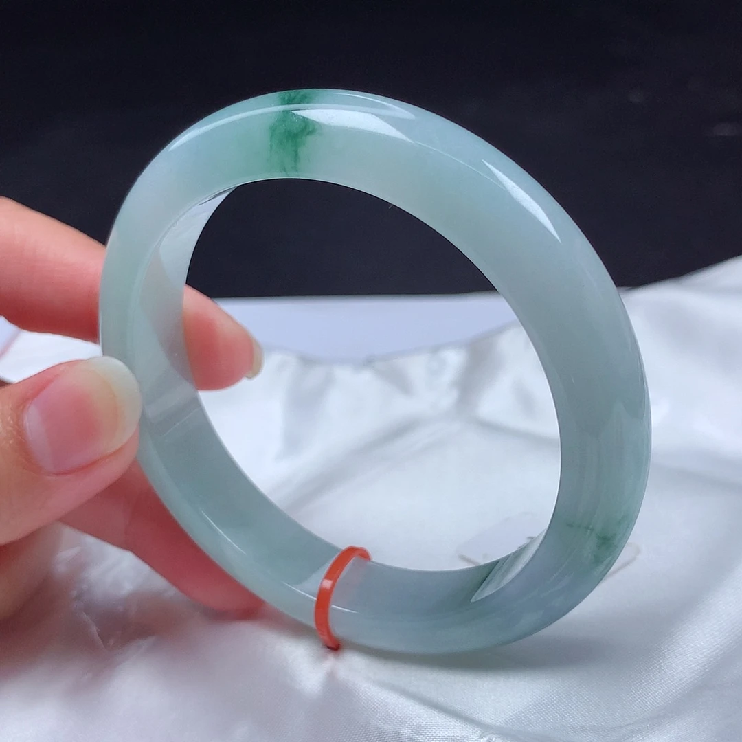 翡翠未镶嵌手镯58圈s1424