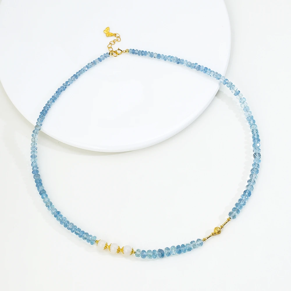 【恋山海】18K海蓝宝石项链（40+5）45083