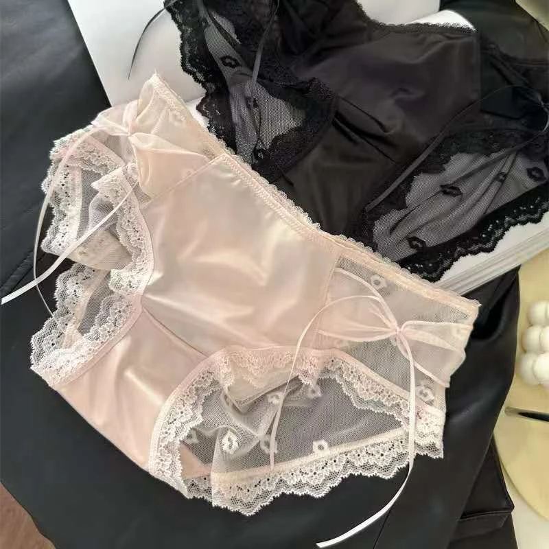 新款蕾丝内女中低腰抗菌透气舒适爆款三角W暇
