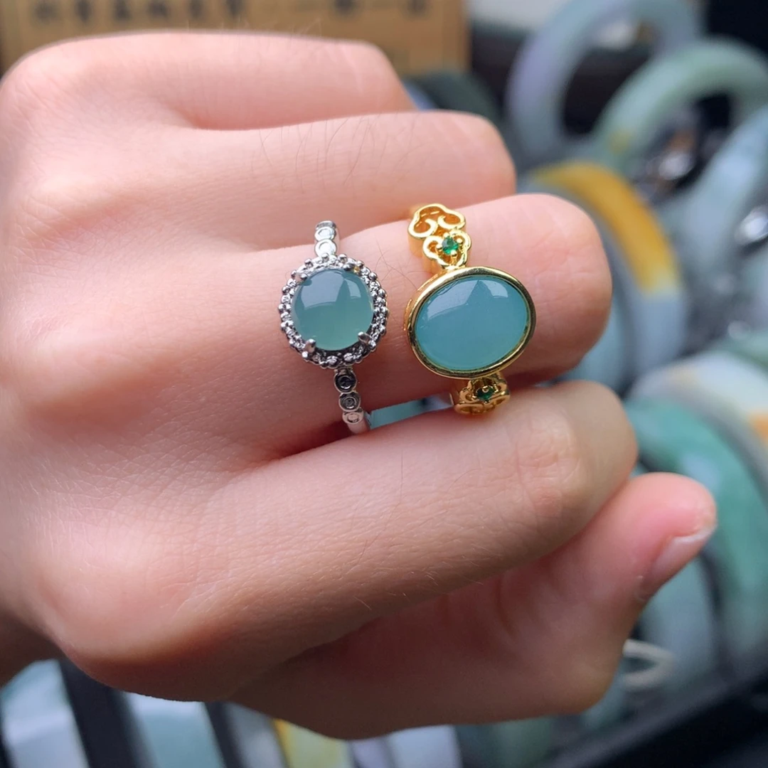 翡翠未镶嵌戒指多样性发货发一件