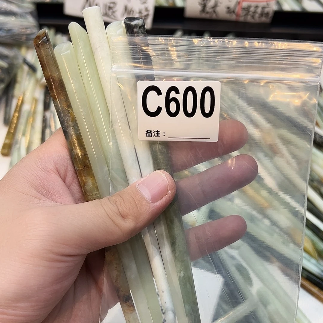 深***之未镶嵌蛇纹石玉发饰