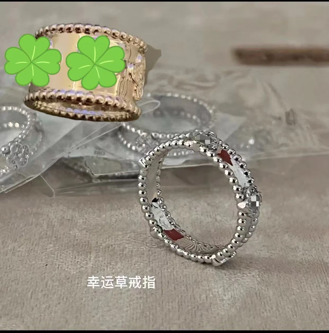 925银戒指 LGJ01简韩锆小众小草戒指复古轻奢饰品指环