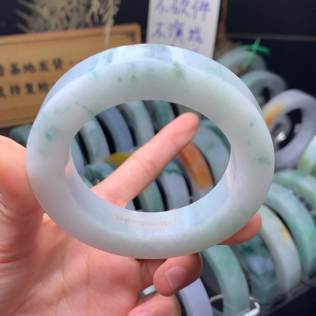定制翡翠未镶嵌手镯定制不退不换