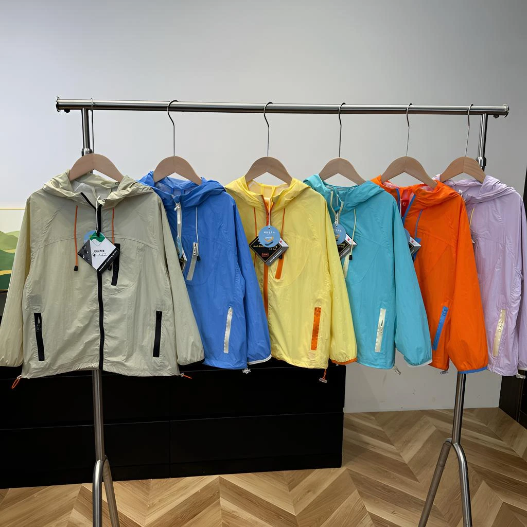 25夏季新款亲子防晒衣纯色速干透气男童女童皮肤衣防晒服2098