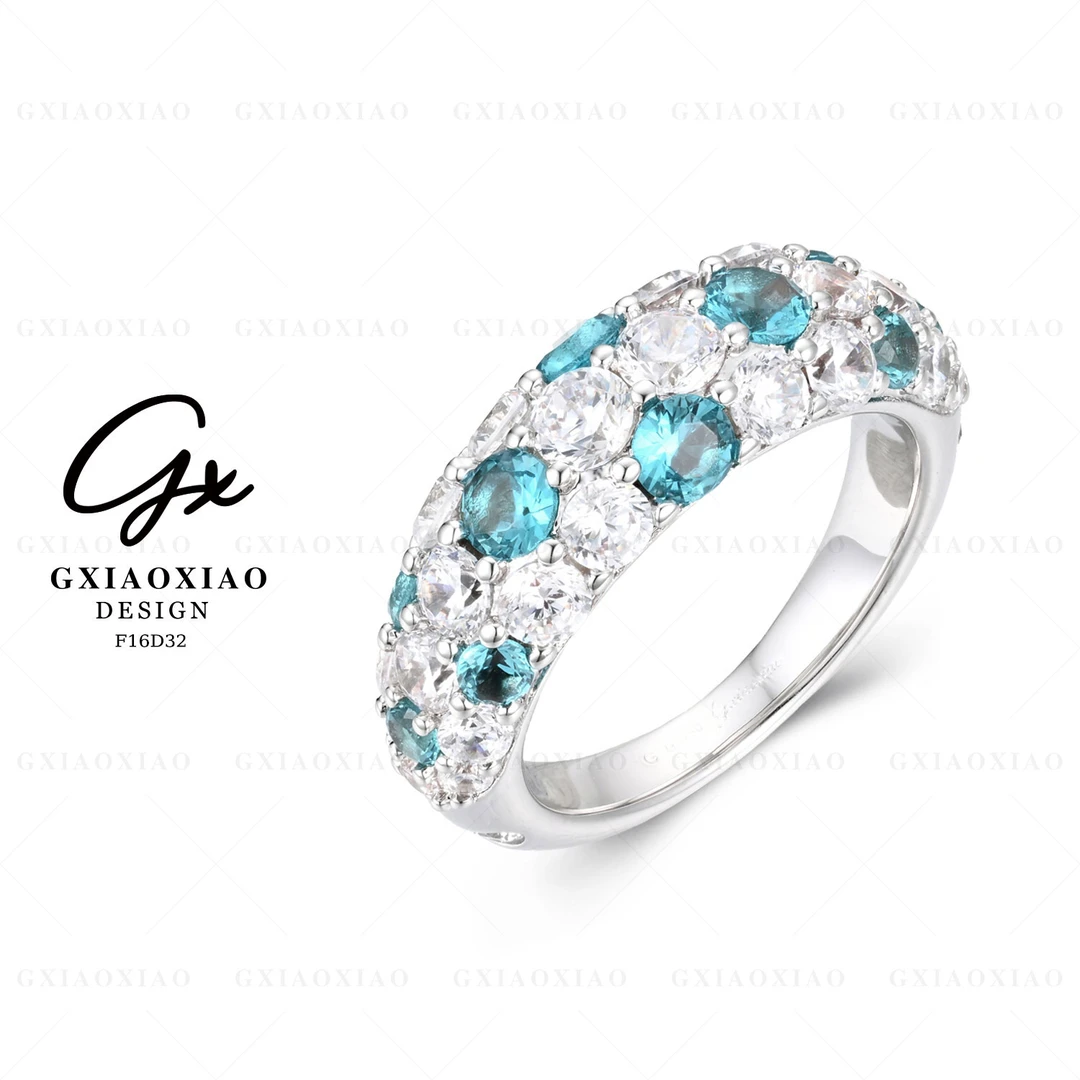 G XIAOXIAO  镀K金【海蓝星芒】百搭个性 F16D32