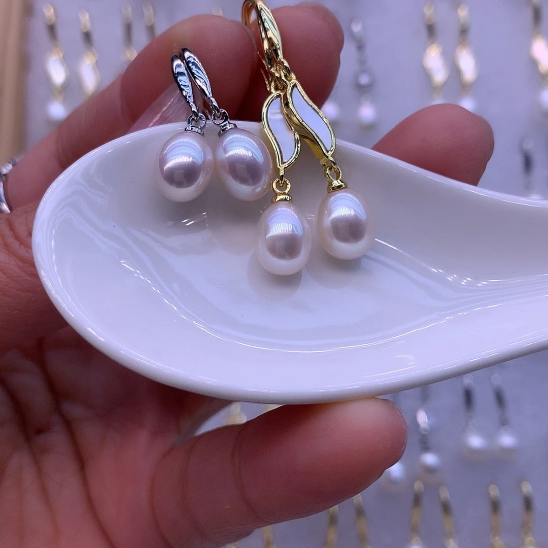 淡水珍珠耳饰合金