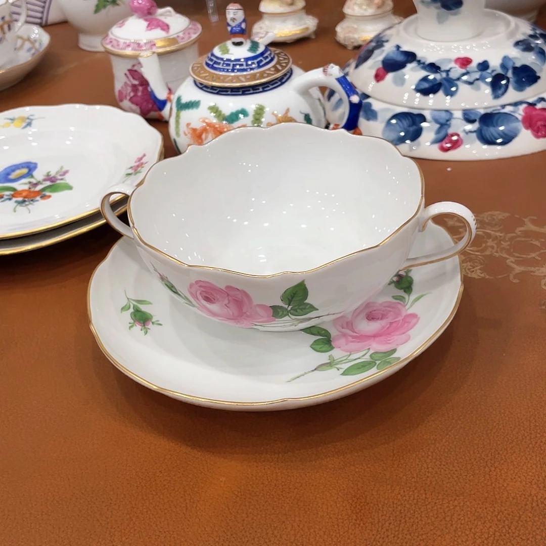 瓷片中古一等红玫瑰
