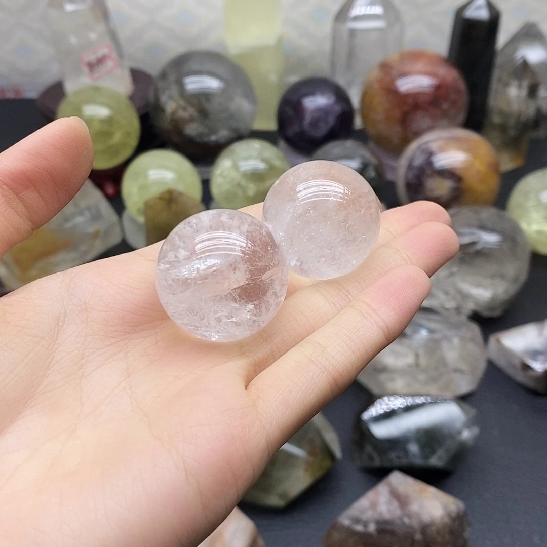 未镶嵌水晶珠宝半成品45水晶石