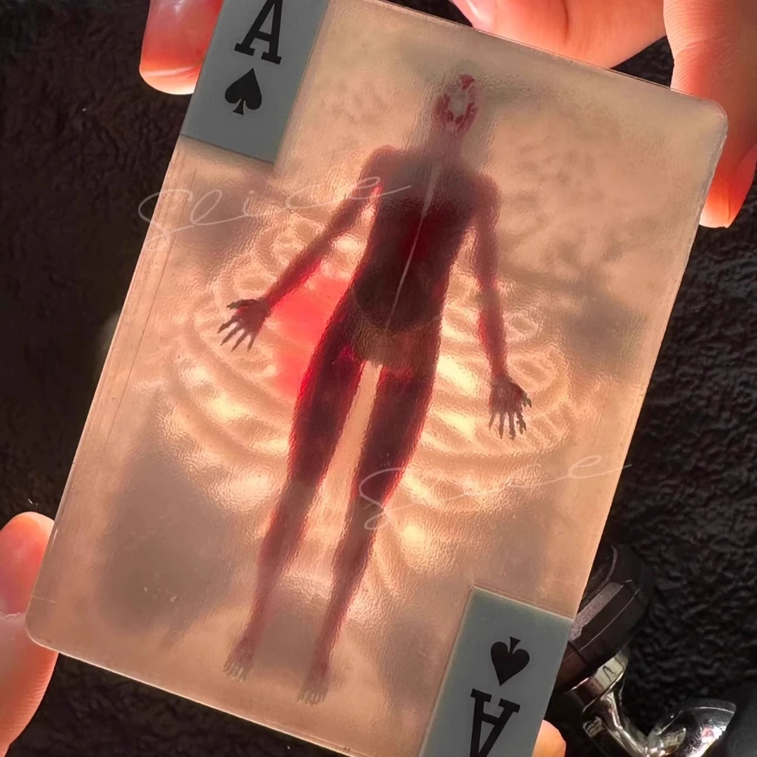 切片SLICE 人体切片扑克牌 花切 骨骼创意 解压玩具 透明胶片扑克