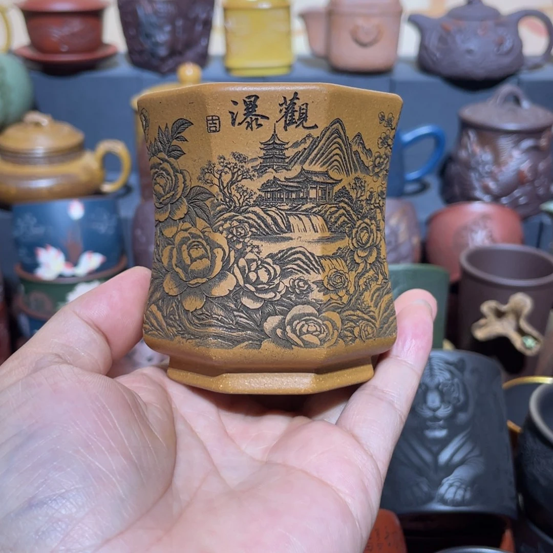 原矿紫砂手工主人杯