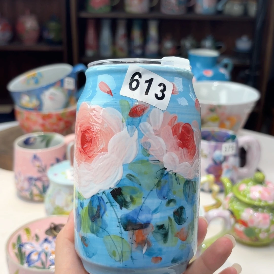 景德镇手绘高温釉下彩陶瓷茶具