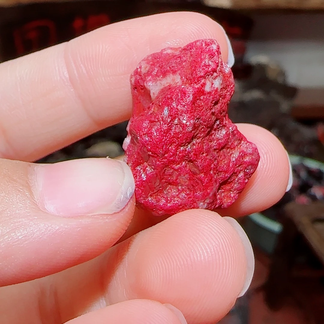天然辰砂原矿毛料4