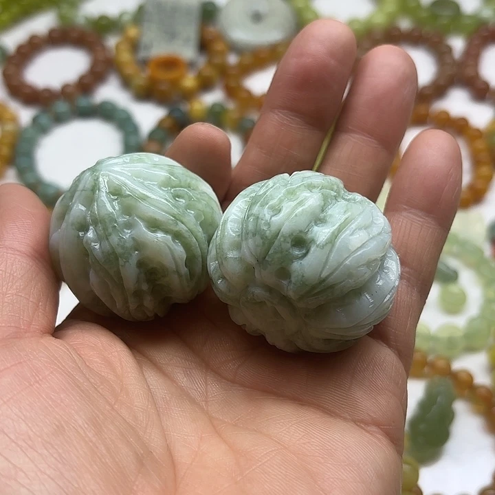 岫玉未镶嵌岫玉手把